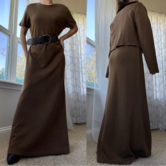 VTG 2pc knitted maxi dress - Picture 2 of 3